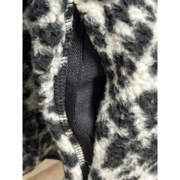 Lands End Womens 2X Leopard Print Zip Up Fleece Jacket with Zip Pockets - Picture 6 of 13